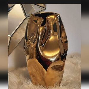 Gold Paperbag Vase